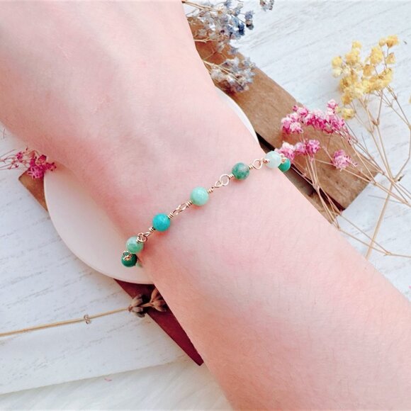 New Amazonite Gold Bracelet | Handmade in British Columbia - Picture 6 of 6